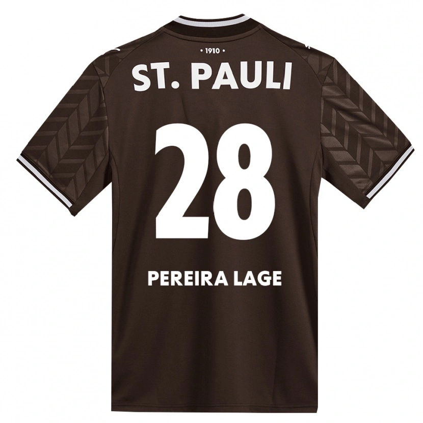 Danxen Homem Camisola Mathias Pereira Lage #28 Branco Café Principal 2026/27 Camisa Brasil