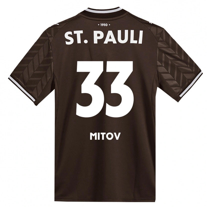 Danxen Homem Camisola Dimitar Mitov #33 Branco Café Principal 2026/27 Camisa Brasil