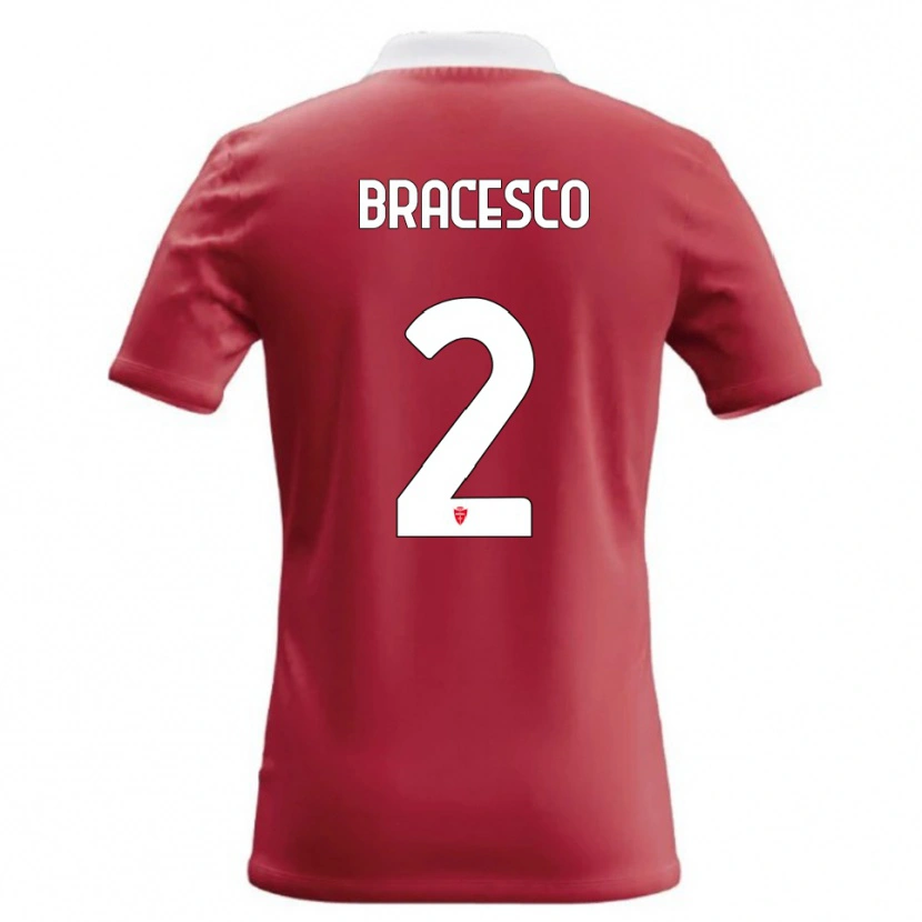 Danxen Homem Camisola Riccardo Bracesco #2 Vermelho Branco Principal 2026/27 Camisa Brasil