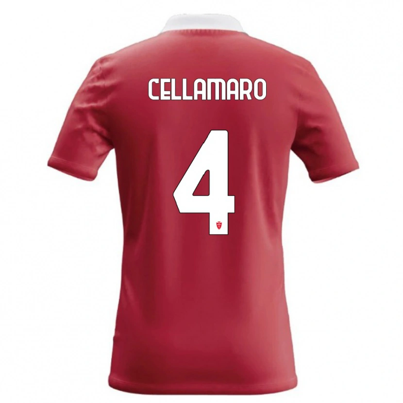 Danxen Homem Camisola Simone Cellamaro #4 Vermelho Branco Principal 2026/27 Camisa Brasil