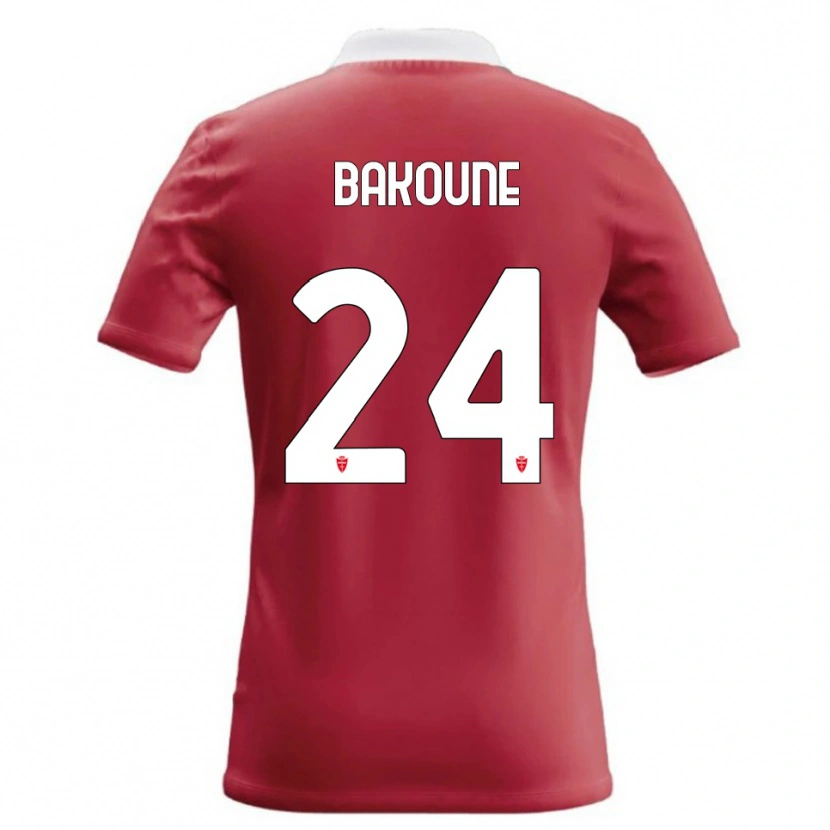 Danxen Homem Camisola Adam Bakoune #24 Vermelho Branco Principal 2026/27 Camisa Brasil
