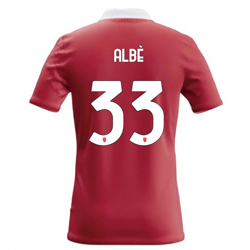 Danxen Homem Camisola Simone Albè #33 Vermelho Branco Principal 2026/27 Camisa Brasil