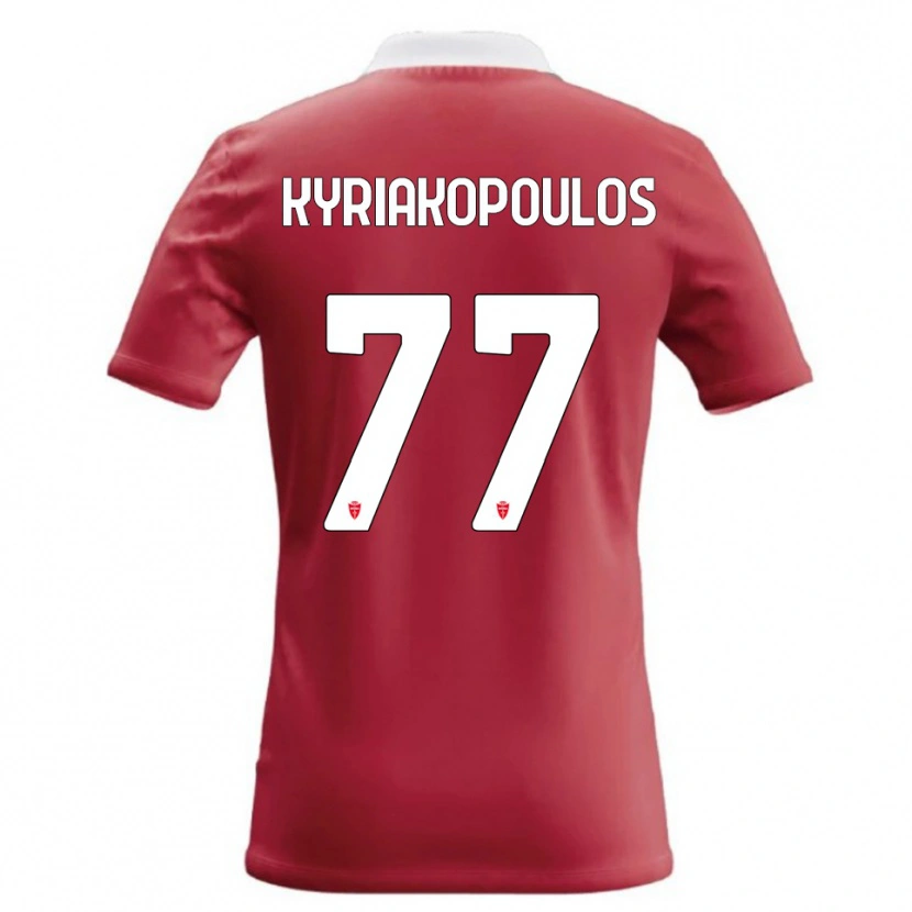 Danxen Homem Camisola Georgios Kyriakopoulos #77 Vermelho Branco Principal 2026/27 Camisa Brasil