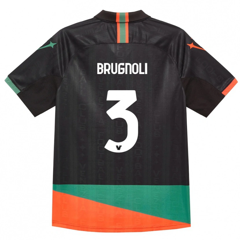 Danxen Homem Camisola Lorenzo Brugnoli #3 Preto Laranja Verde Principal 2026/27 Camisa Brasil
