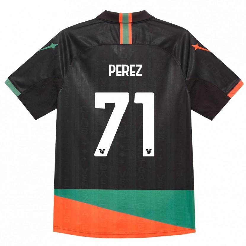Danxen Homem Camisola Kike Pérez #71 Preto Laranja Verde Principal 2026/27 Camisa Brasil