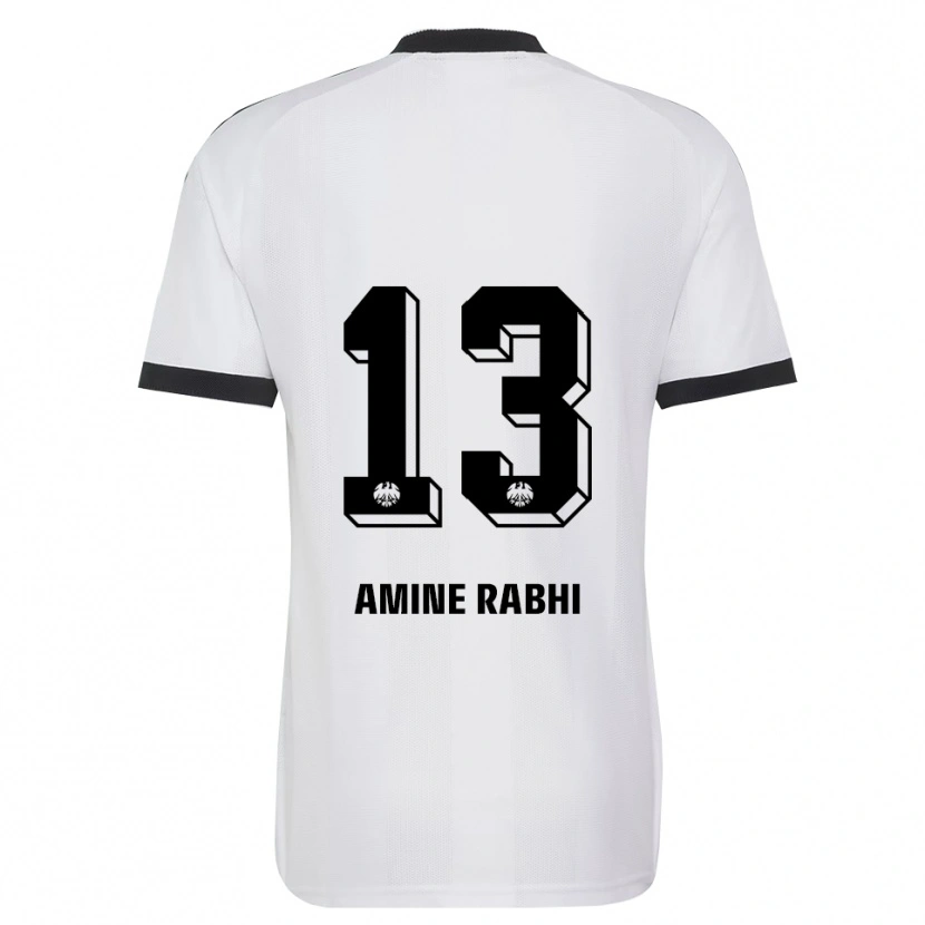 Danxen Homem Camisola Mohamed Amine Rabhi #13 Branco Preto Alternativa 2026/27 Camisa Brasil
