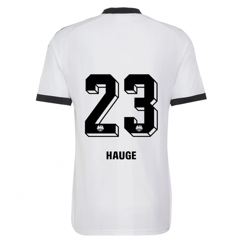 Danxen Homem Camisola Jens Petter Hauge #23 Branco Preto Alternativa 2026/27 Camisa Brasil