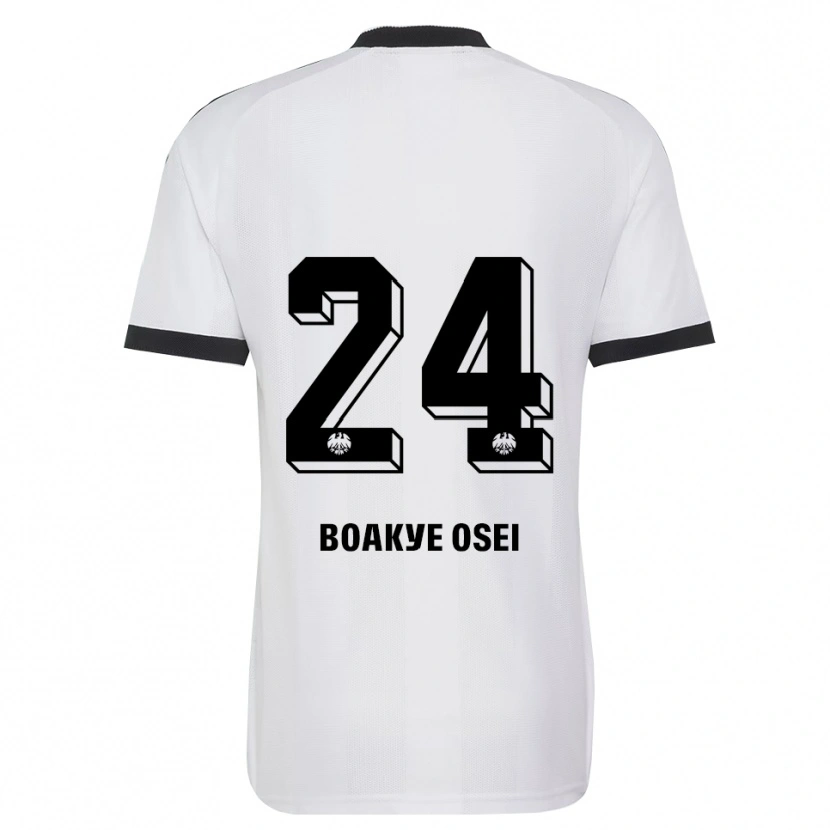 Danxen Homem Camisola Derek Boakye Osei #24 Branco Preto Alternativa 2026/27 Camisa Brasil