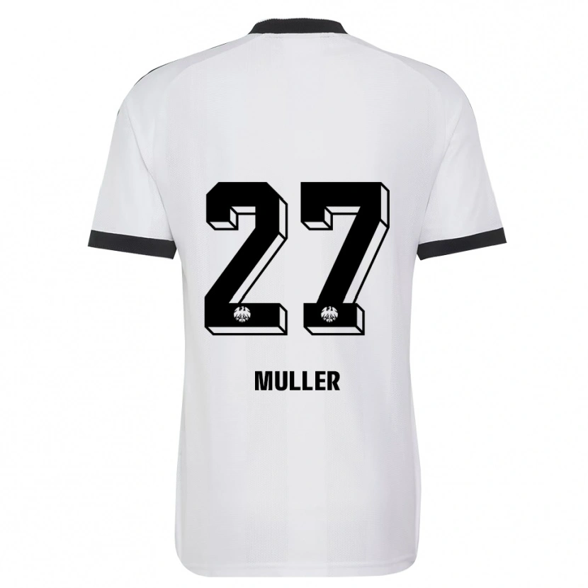 Danxen Homem Camisola Mark Müller #27 Branco Preto Alternativa 2026/27 Camisa Brasil