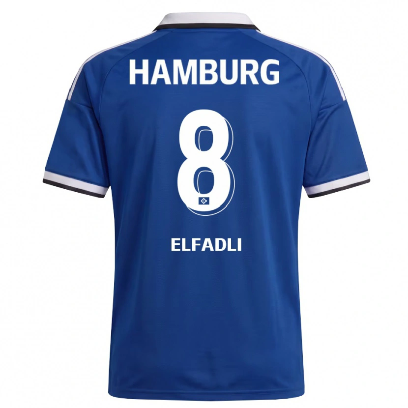 Danxen Homem Camisola Daniel Elfadli #8 Branco Azul Alternativa 2026/27 Camisa Brasil