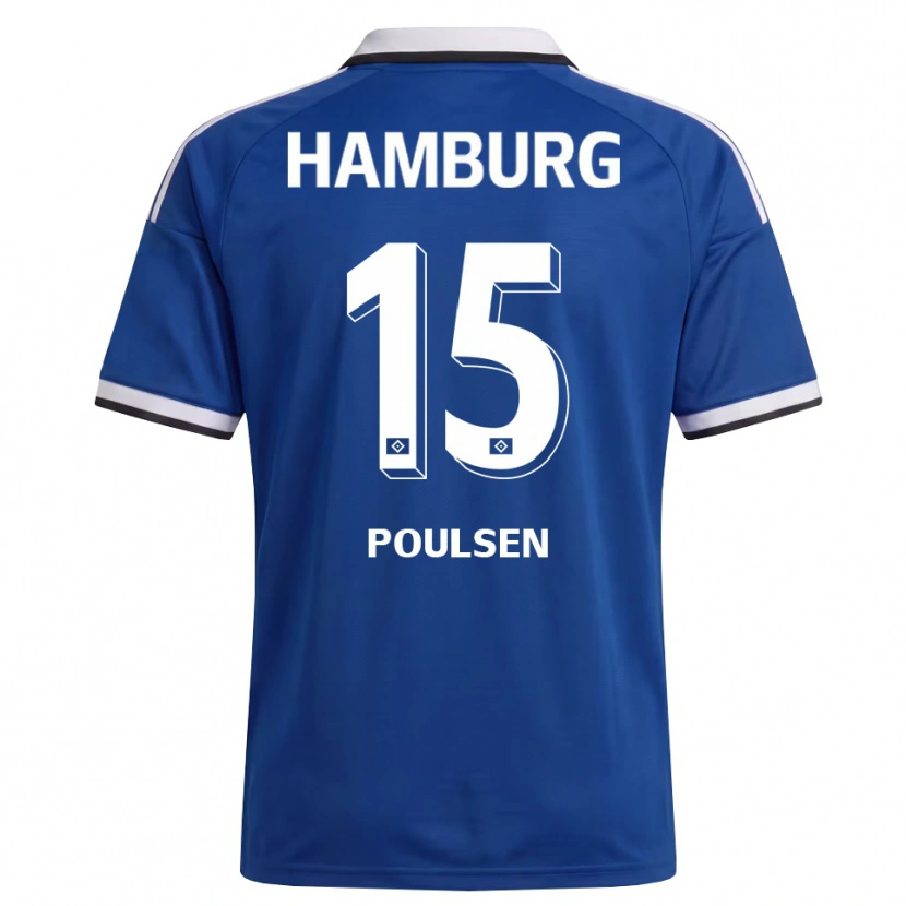 Danxen Homem Camisola Yussuf Poulsen #15 Branco Azul Alternativa 2026/27 Camisa Brasil
