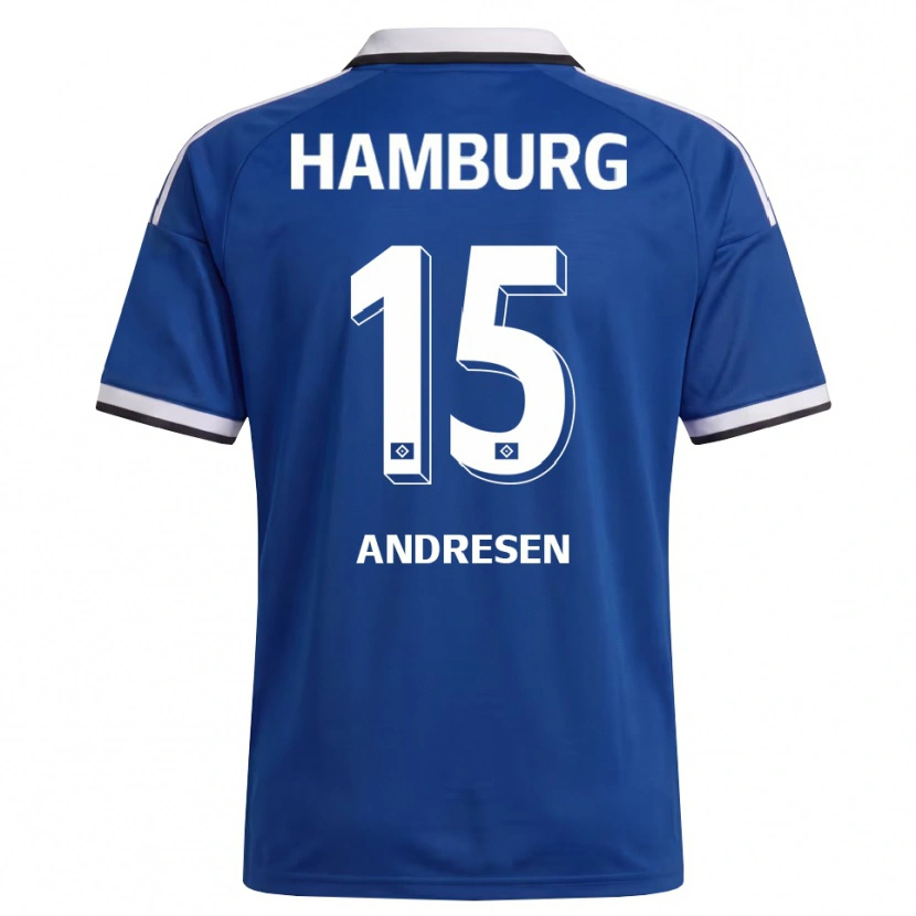 Danxen Homem Camisola Bent Andresen #15 Branco Azul Alternativa 2026/27 Camisa Brasil