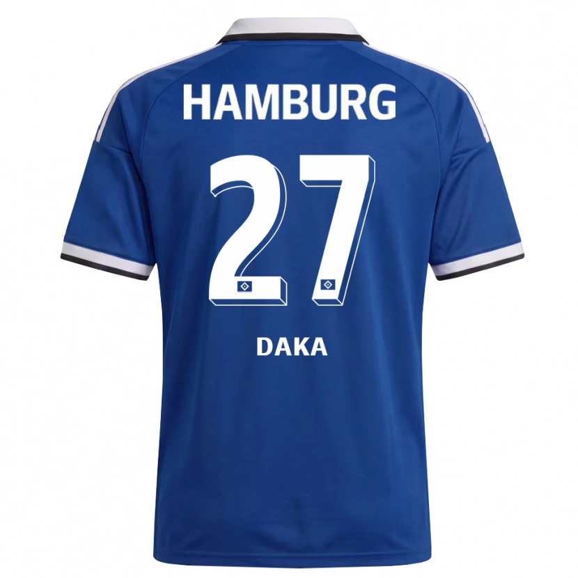 Danxen Homem Camisola Patson Daka #27 Branco Azul Alternativa 2026/27 Camisa Brasil