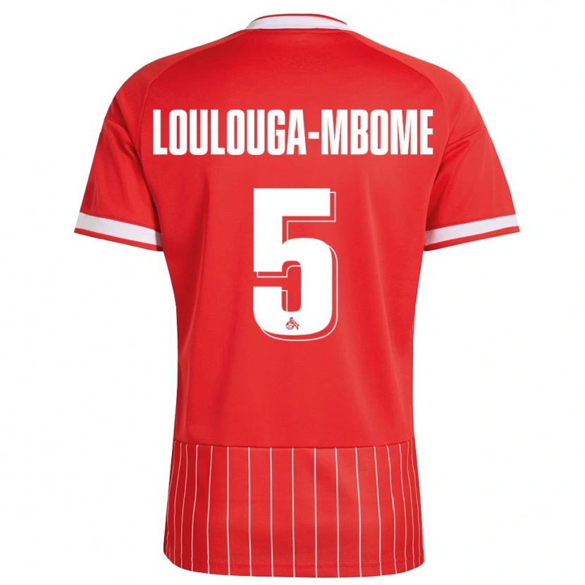 Danxen Homem Camisola Pascal Loulouga-Mbome #5 Vermelho Branco Verde Alternativa 2026/27 Camisa Brasil