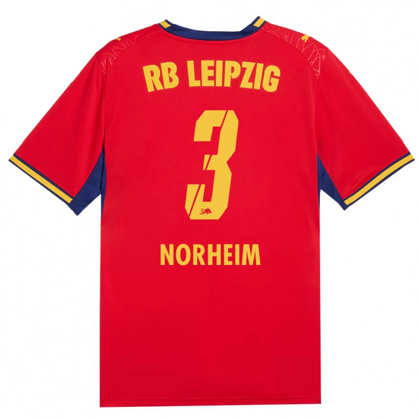 Danxen Homem Camisola Andrea Norheim #3 Vermelho Amarelo Azul Real Alternativa 2026/27 Camisa Brasil