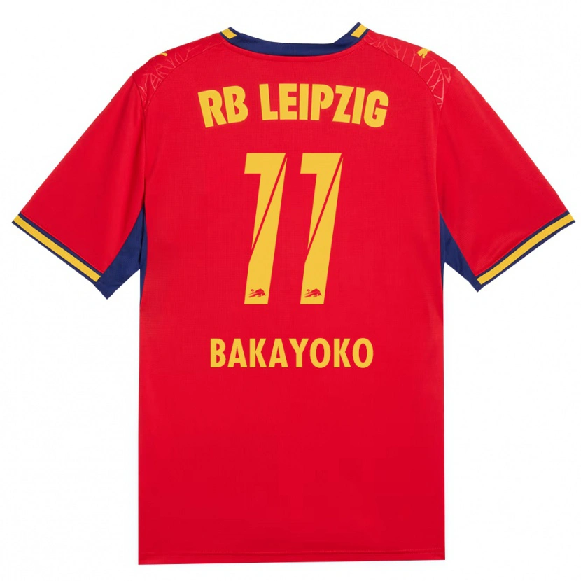 Danxen Homem Camisola Johan Bakayoko #11 Vermelho Amarelo Azul Real Alternativa 2026/27 Camisa Brasil