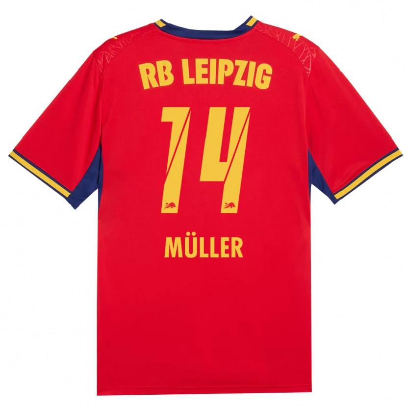 Danxen Homem Camisola Hannes Müller #14 Vermelho Amarelo Azul Real Alternativa 2026/27 Camisa Brasil