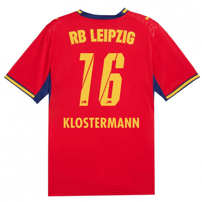 Danxen Homem Camisola Lukas Klostermann #16 Vermelho Amarelo Azul Real Alternativa 2026/27 Camisa Brasil