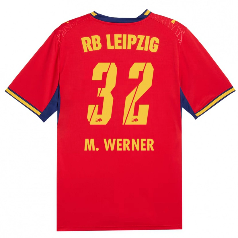 Danxen Homem Camisola Mia Werner #32 Vermelho Amarelo Azul Real Alternativa 2026/27 Camisa Brasil