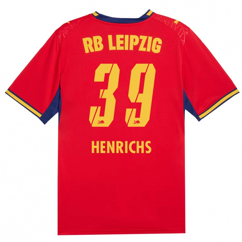 Danxen Homem Camisola Benjamin Henrichs #39 Vermelho Amarelo Azul Real Alternativa 2026/27 Camisa Brasil