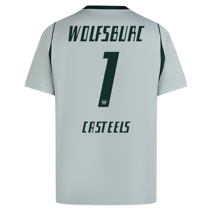 Danxen Homem Camisola Koen Casteels #1 Cinza Verde Alternativa 2026/27 Camisa Brasil