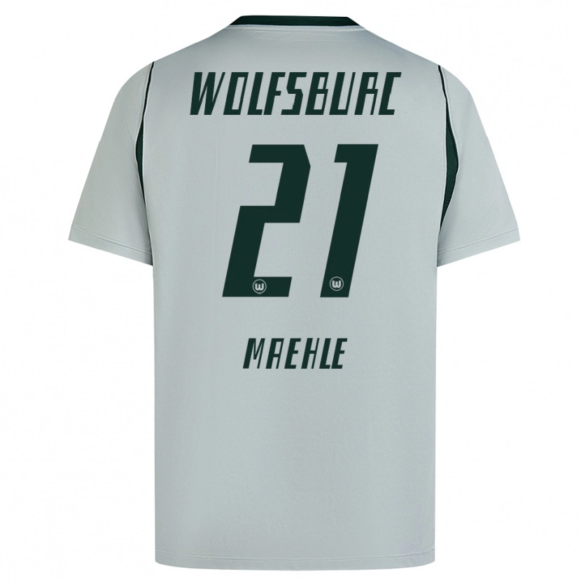 Danxen Homem Camisola Joakim Maehle #21 Cinza Verde Alternativa 2026/27 Camisa Brasil