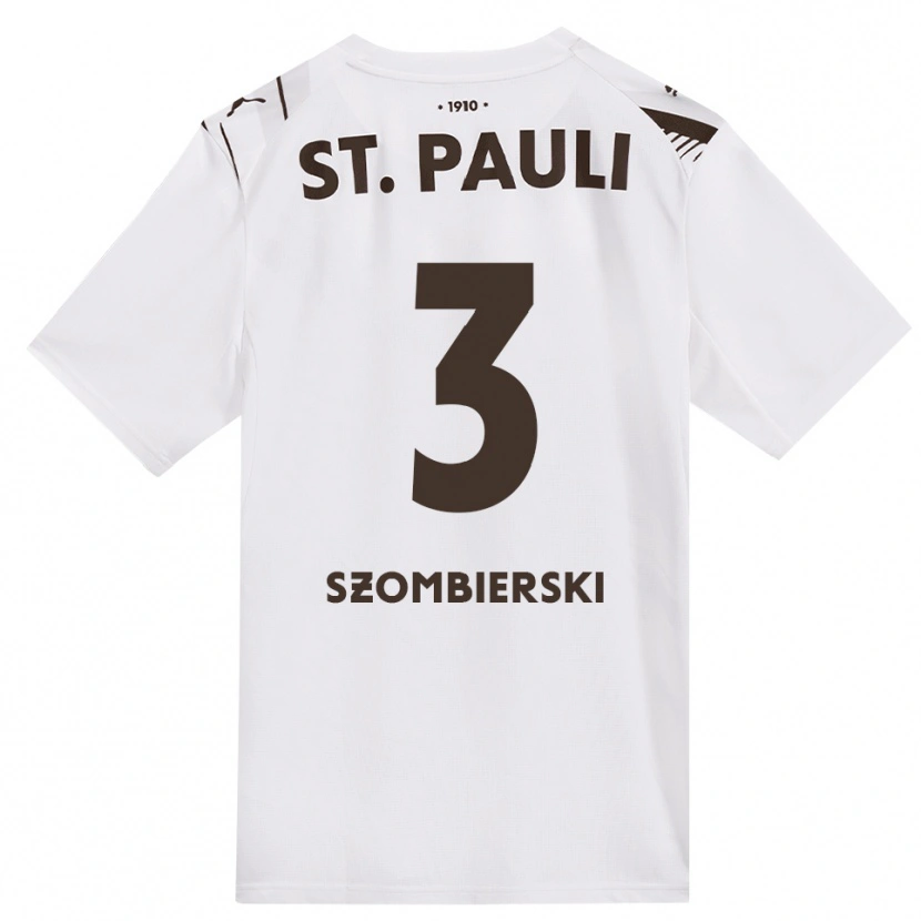 Danxen Homem Camisola Sebastian Szombierski #3 Café Branco Vermelho Alternativa 2026/27 Camisa Brasil
