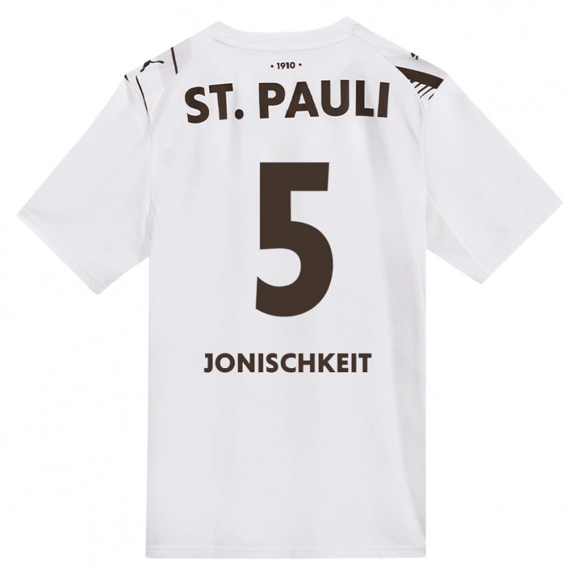 Danxen Homem Camisola Jamal Jonischkeit #5 Café Branco Vermelho Alternativa 2026/27 Camisa Brasil