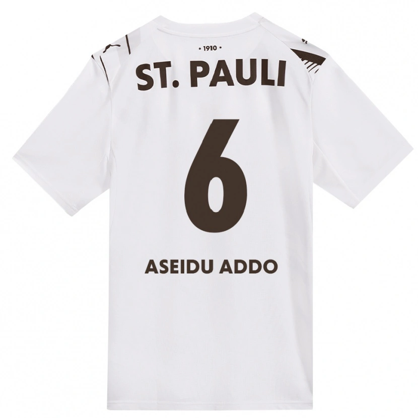 Danxen Homem Camisola Joel Addo #6 Café Branco Vermelho Alternativa 2026/27 Camisa Brasil