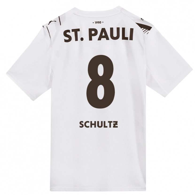 Danxen Homem Camisola Paul Schultz #8 Café Branco Vermelho Alternativa 2026/27 Camisa Brasil