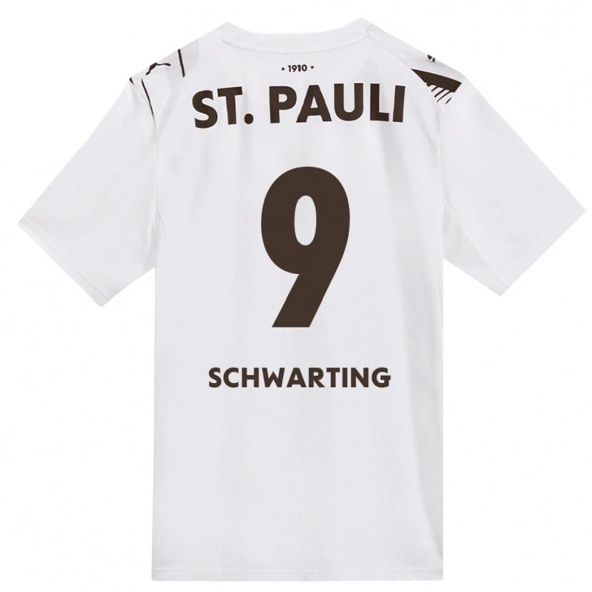 Danxen Homem Camisola Dominik Schwarting #9 Café Branco Vermelho Alternativa 2026/27 Camisa Brasil