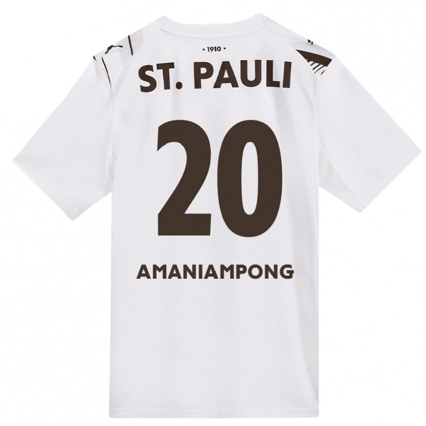 Danxen Homem Camisola Marces Amaniampong #20 Café Branco Vermelho Alternativa 2026/27 Camisa Brasil