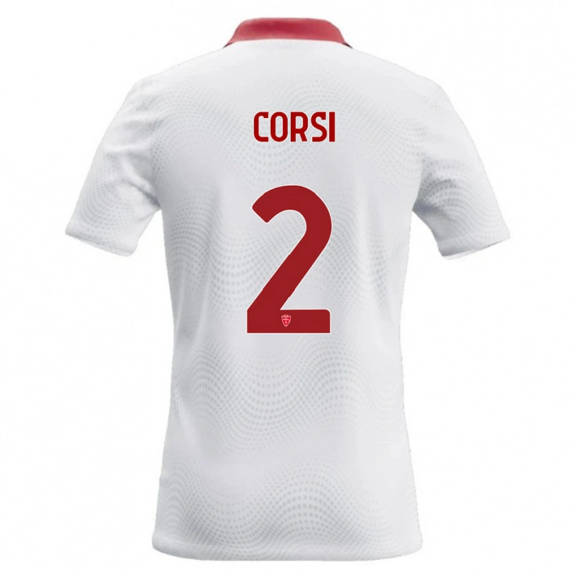 Danxen Homem Camisola Giovanni Corsi #2 Branco Vermelho Alternativa 2026/27 Camisa Brasil