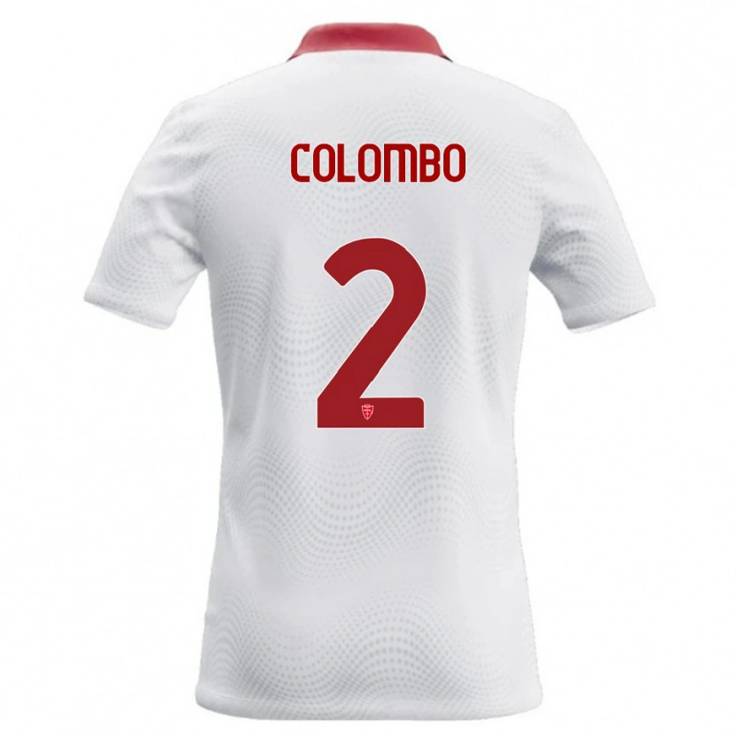 Danxen Homem Camisola Davide Colombo #2 Branco Vermelho Alternativa 2026/27 Camisa Brasil
