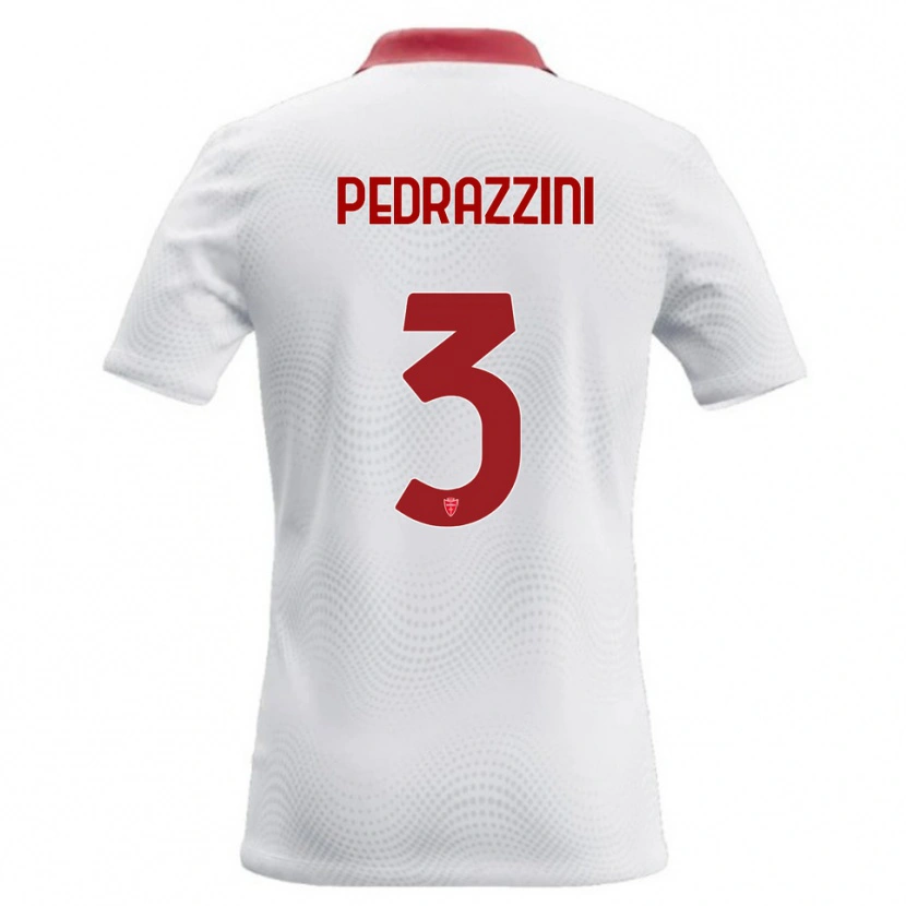 Danxen Homem Camisola Carlo Pedrazzini #3 Branco Vermelho Alternativa 2026/27 Camisa Brasil