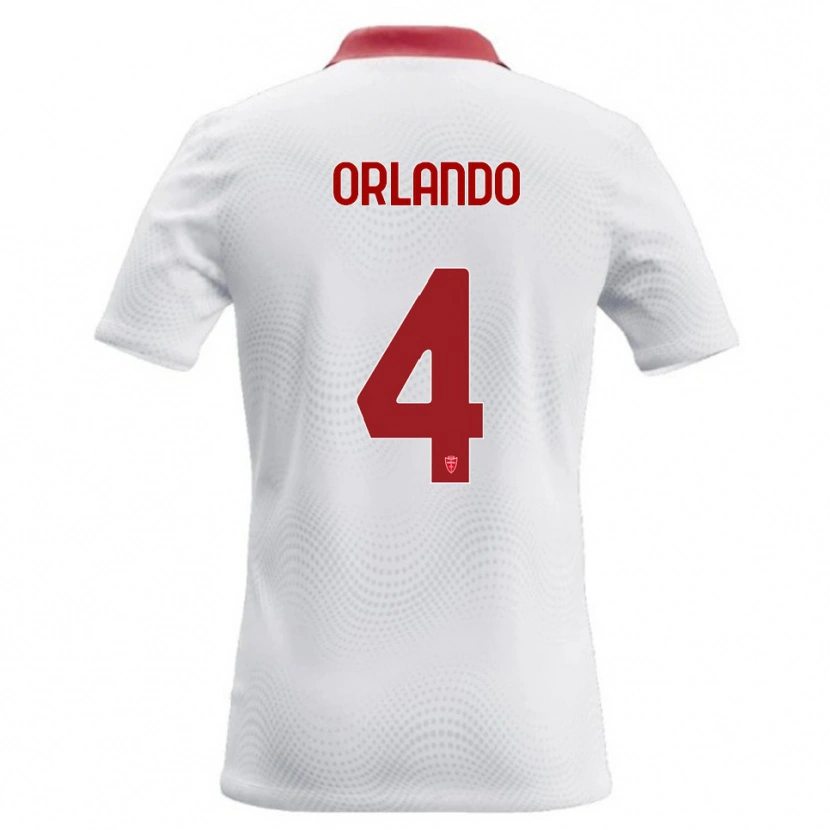Danxen Homem Camisola Andrea Orlando #4 Branco Vermelho Alternativa 2026/27 Camisa Brasil
