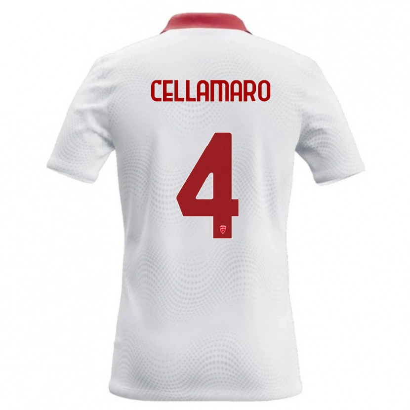 Danxen Homem Camisola Simone Cellamaro #4 Branco Vermelho Alternativa 2026/27 Camisa Brasil