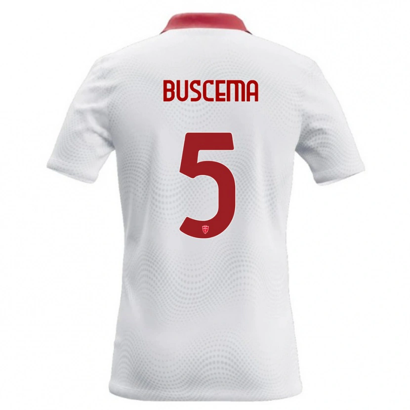 Danxen Homem Camisola Rosario Buscema #5 Branco Vermelho Alternativa 2026/27 Camisa Brasil