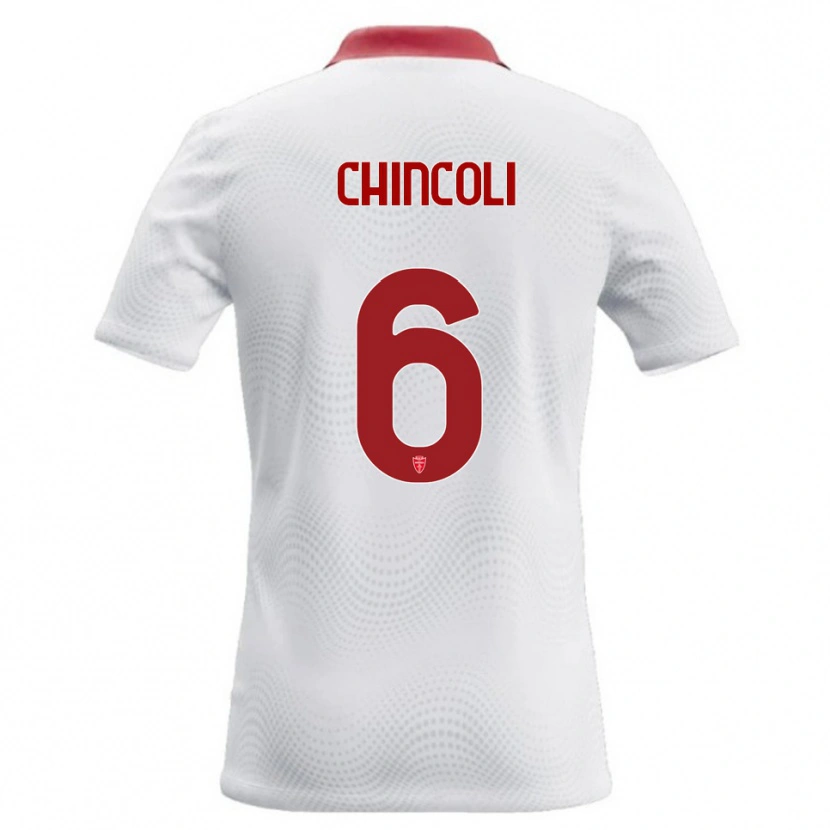 Danxen Homem Camisola Lorenzo Chincoli #6 Branco Vermelho Alternativa 2026/27 Camisa Brasil