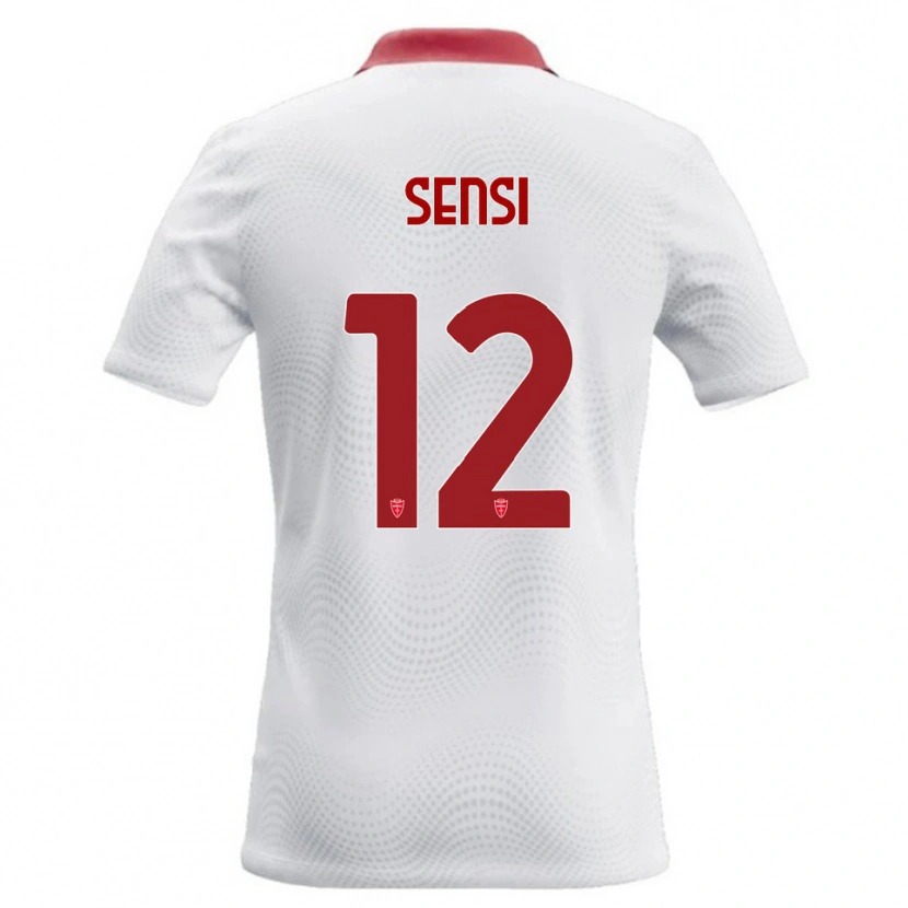 Danxen Homem Camisola Stefano Sensi #12 Branco Vermelho Alternativa 2026/27 Camisa Brasil