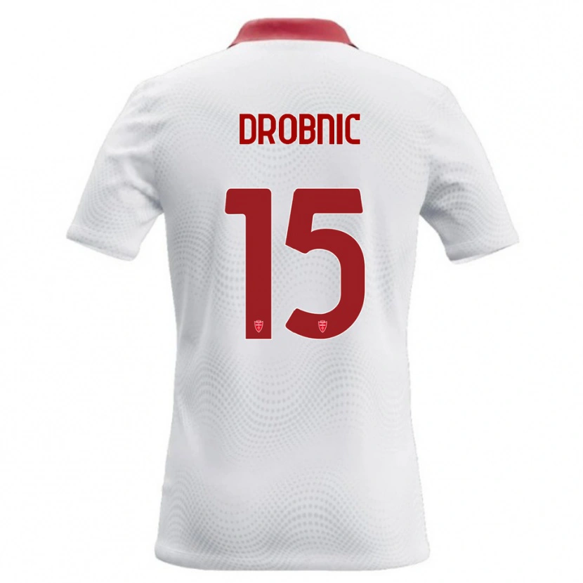 Danxen Homem Camisola Matic Drobnic #15 Branco Vermelho Alternativa 2026/27 Camisa Brasil