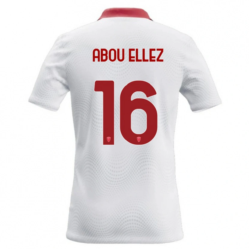 Danxen Homem Camisola Amir Abou Elezz #16 Branco Vermelho Alternativa 2026/27 Camisa Brasil