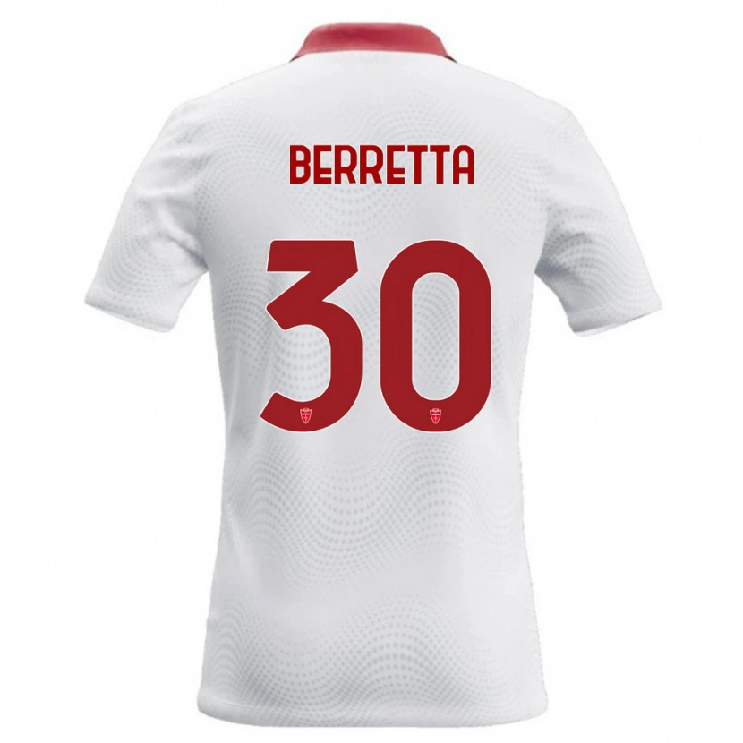 Danxen Homem Camisola Alessandro Berretta #30 Branco Vermelho Alternativa 2026/27 Camisa Brasil