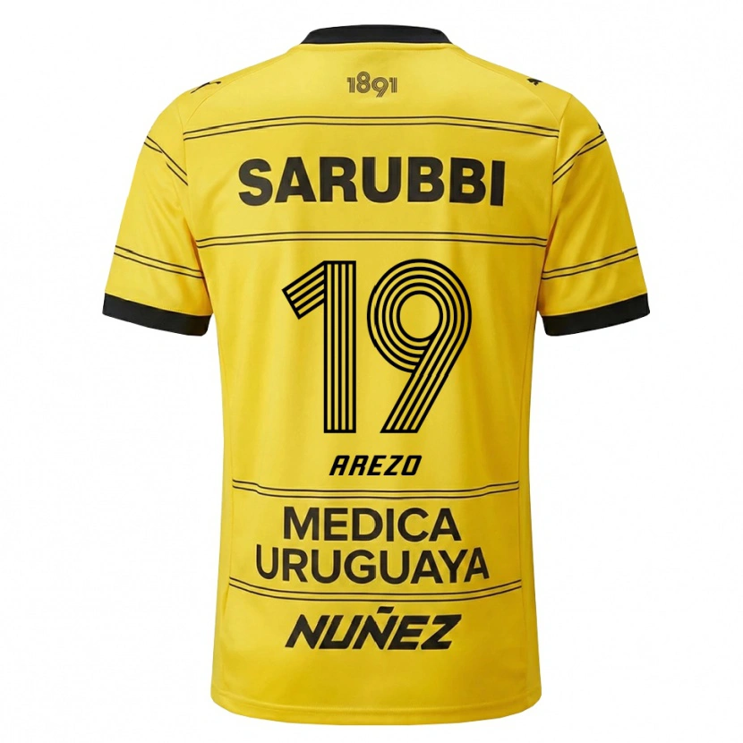 Danxen Homem Camisola Matías Arezo #19 Amarelo Preto Alternativa 2026/27 Camisa Brasil