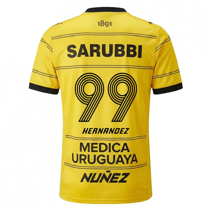 Danxen Homem Camisola Abel Hernández #99 Amarelo Preto Alternativa 2026/27 Camisa Brasil