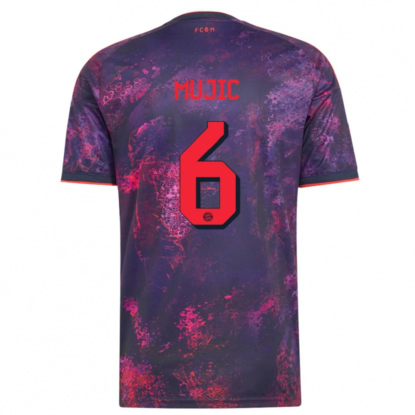 Danxen Homem Camisola Tarik Mujic #6 Vermelho Púrpura Terceiro 2026/27 Camisa Brasil
