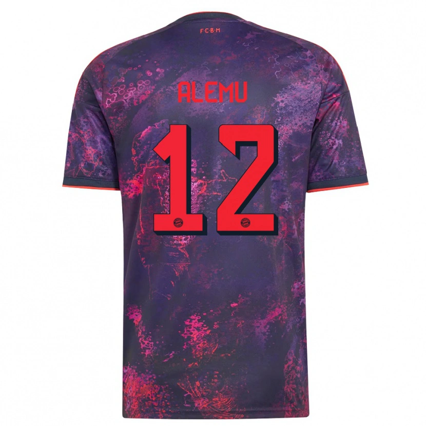 Danxen Homem Camisola Liul Alemu #12 Vermelho Púrpura Terceiro 2026/27 Camisa Brasil