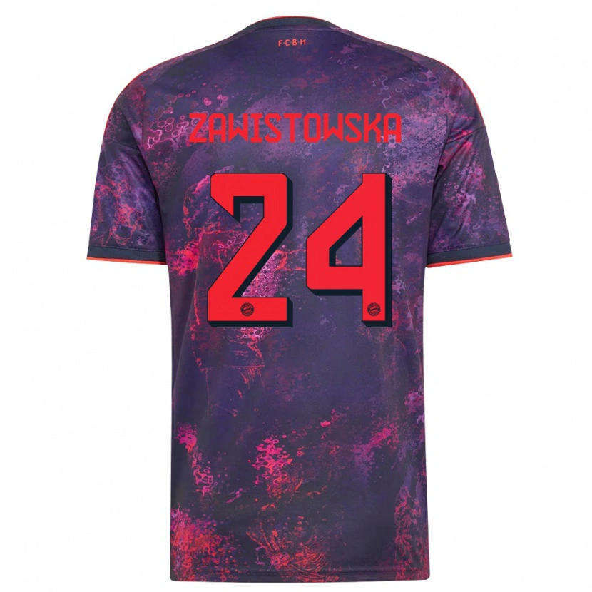 Danxen Homem Camisola Weronika Zawistowska #24 Vermelho Púrpura Terceiro 2026/27 Camisa Brasil