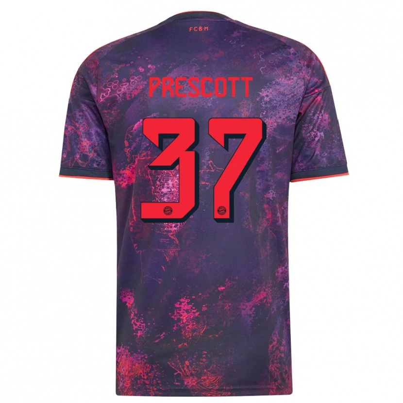 Danxen Homem Camisola Leonard Prescott #37 Vermelho Púrpura Terceiro 2026/27 Camisa Brasil