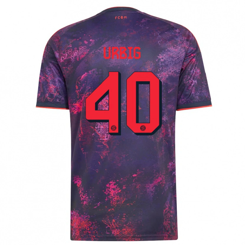 Danxen Homem Camisola Jonas Urbig #40 Vermelho Púrpura Terceiro 2026/27 Camisa Brasil